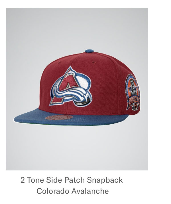 2 Tone Side Patch Snapback Colorado Avalanche