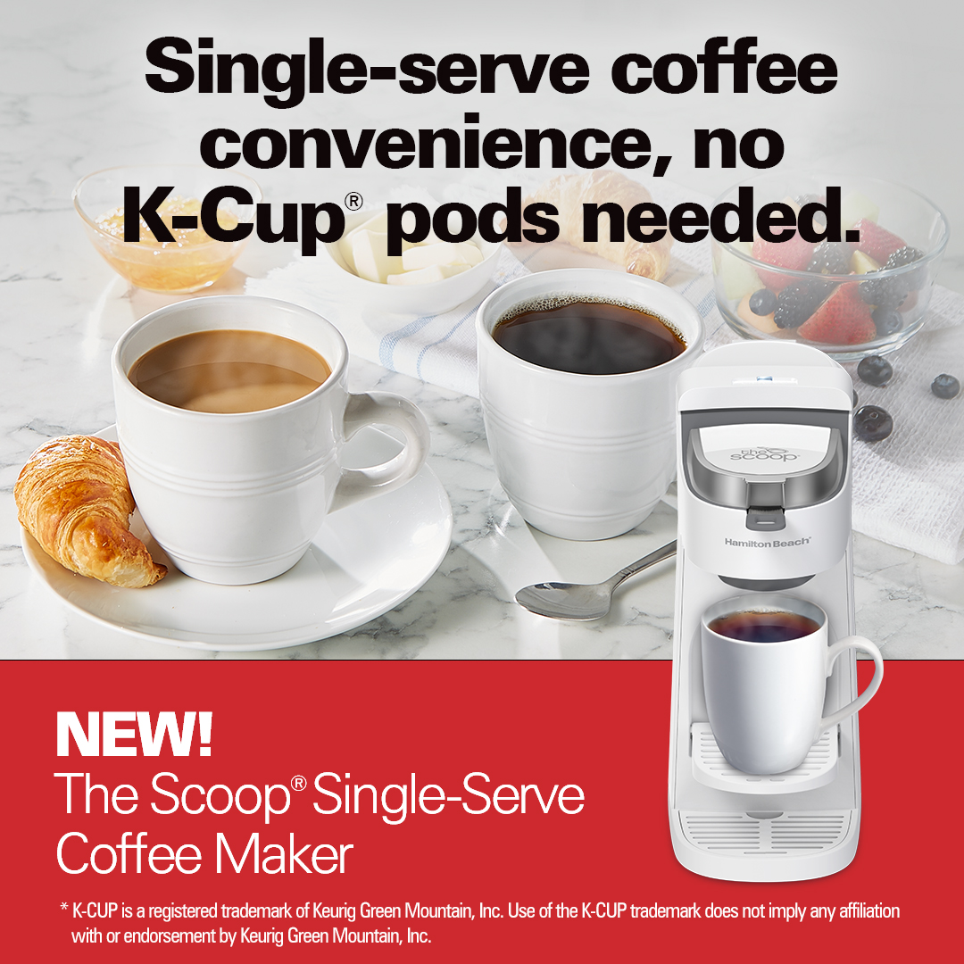 New! The Scoop Single-Serve Coffee Maker.
