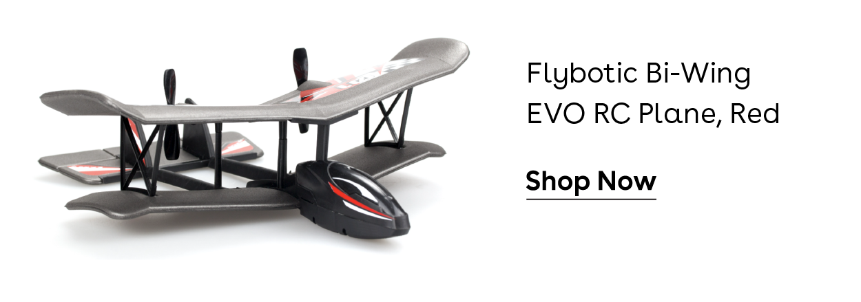 Flybotic Bi-Wing EVO RC Plane, Red - Shop Now