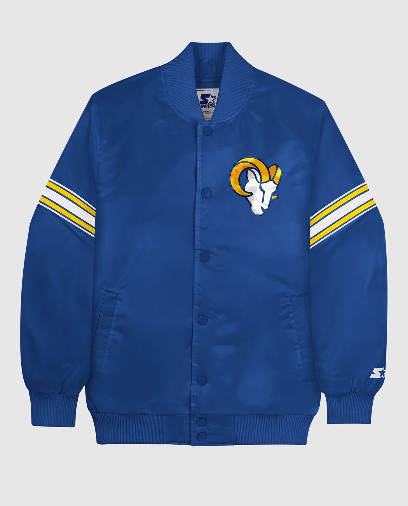 Image of Los Angeles Rams Varsity Satin Full-Snap Jacket