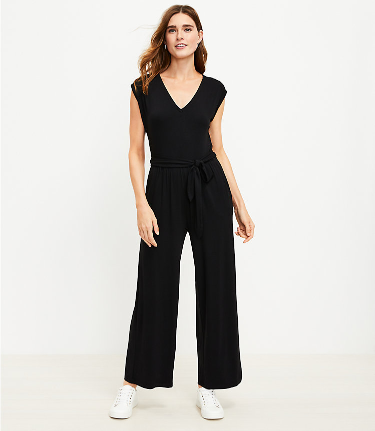 Petite Tie Waist Jumpsuit