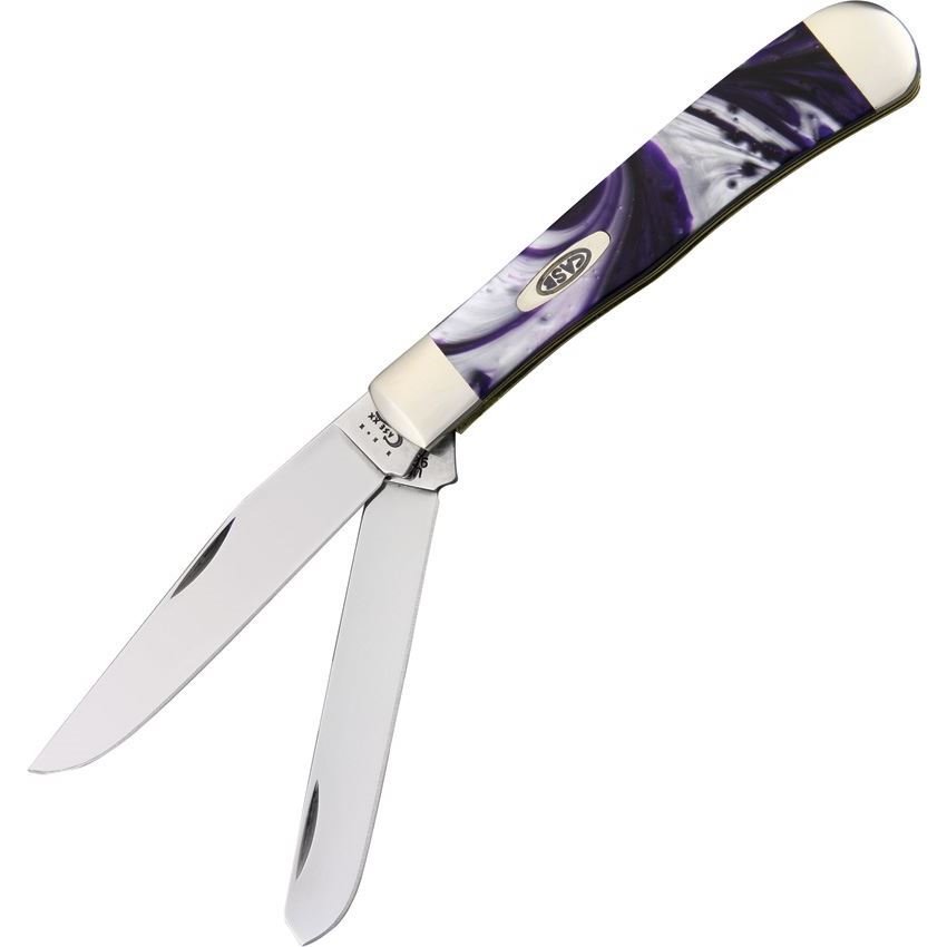 Case 9254PP Trapper Folding Pocket Knife with Purple Passion Corelon Handle