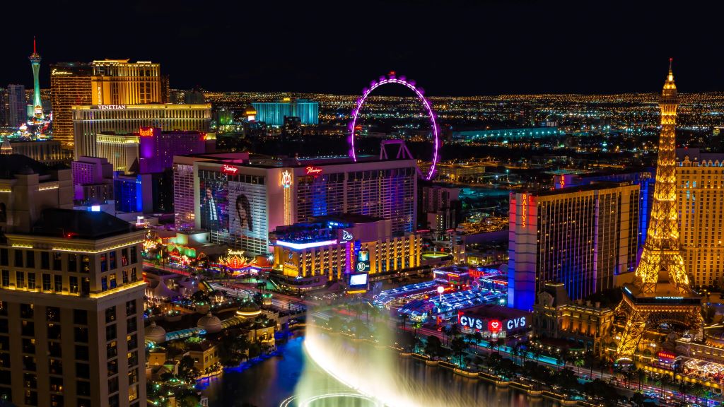 Las Vegas skyline at night