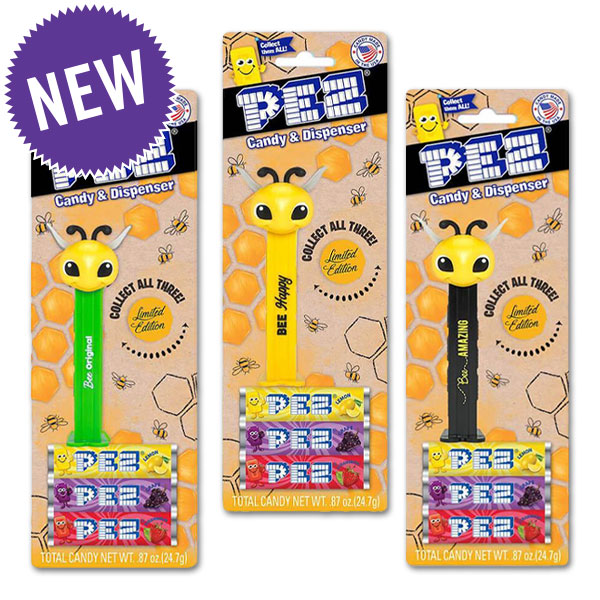 131120- PEZ Bee Candy Packs: 12-Piece Box