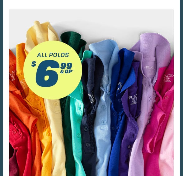 $6.99 & Up All Polos