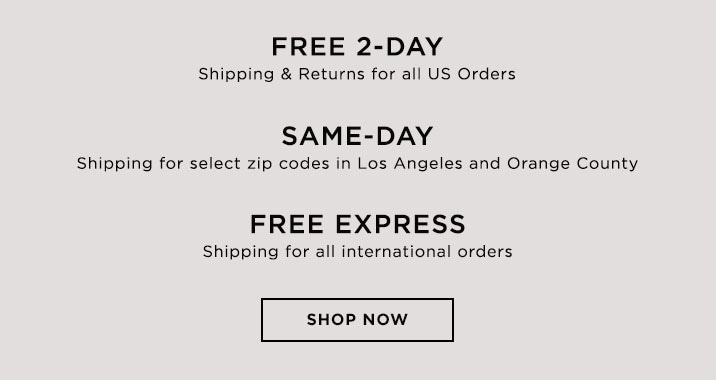 We provide FREE 2-DAY SHIPPING & RETURNS within the US + FREE EXPRESS SHIPPING on International orders