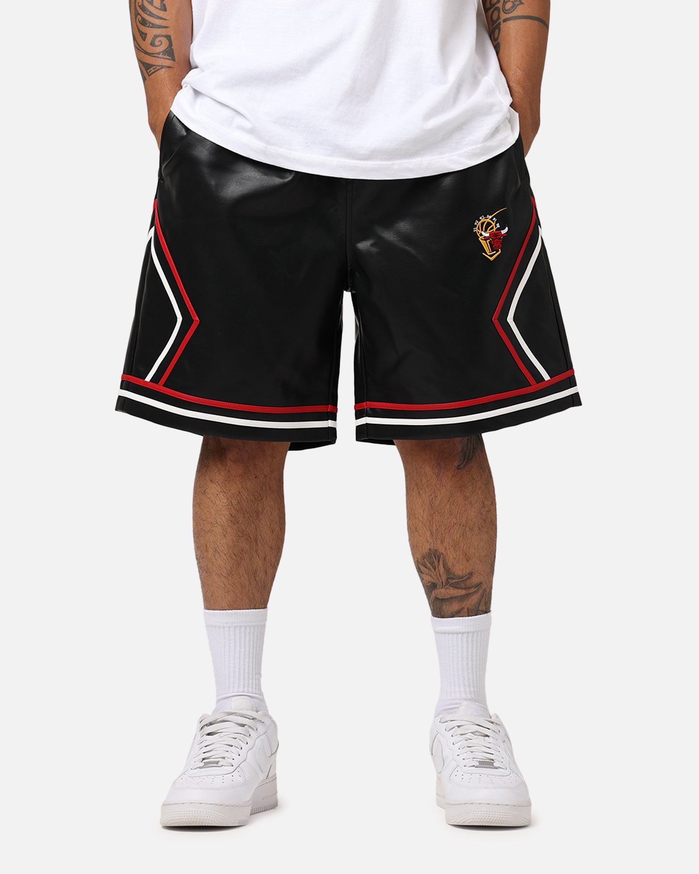 Image of Mitchell & Ness Chicago Bulls 6 Time Shorts Black