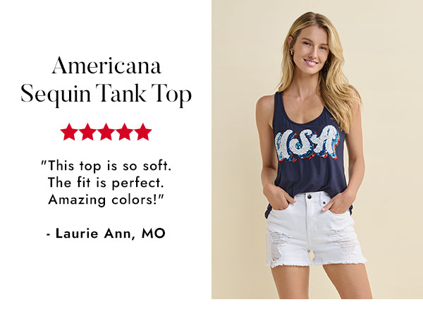 Americana Sequin Tank Top