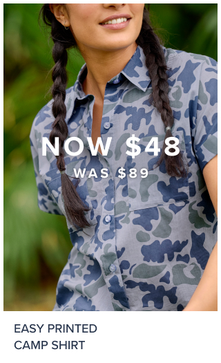 Now $48 Was $89 Easy Printed Camp shirt