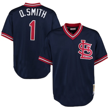  Mitchell & Ness Ozzie Smith Navy  1994 Authentic Cooperstown Collection Mesh Batting Practice Jersey