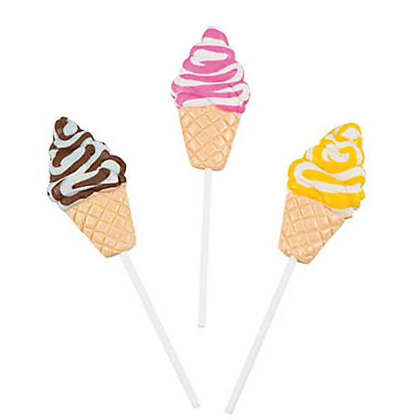 131960 - Ice Cream Cone Lollipops: 12-Piece Box