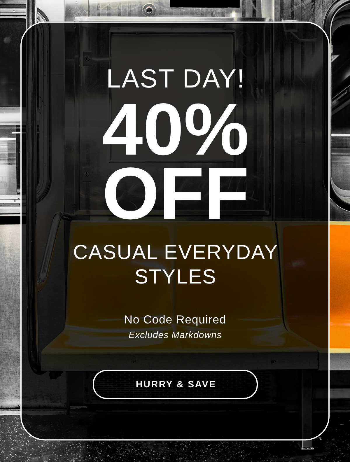 Last Day! 40% Off Casual Everyday Styles - No code Required. Excludes Markdowns. Hurry and Save >>