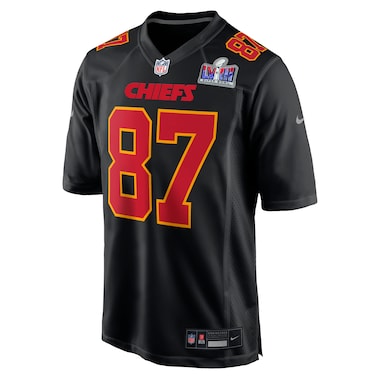  Nike Travis Kelce Black  Super Bowl LVIII Carbon Fashion Game Player Jersey