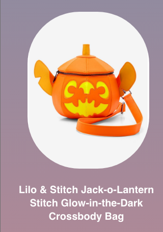 Lilo and Stitch Jack-o-Lantern Stitch Glow-in-the-Dark Crossbody Bag