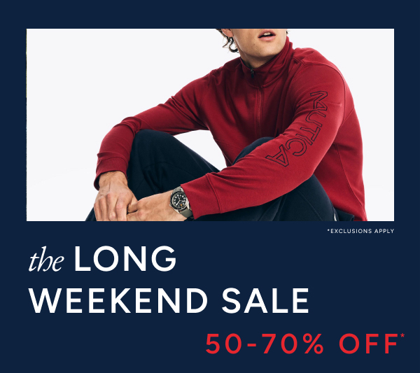 The long weekend sale 50-705 off*