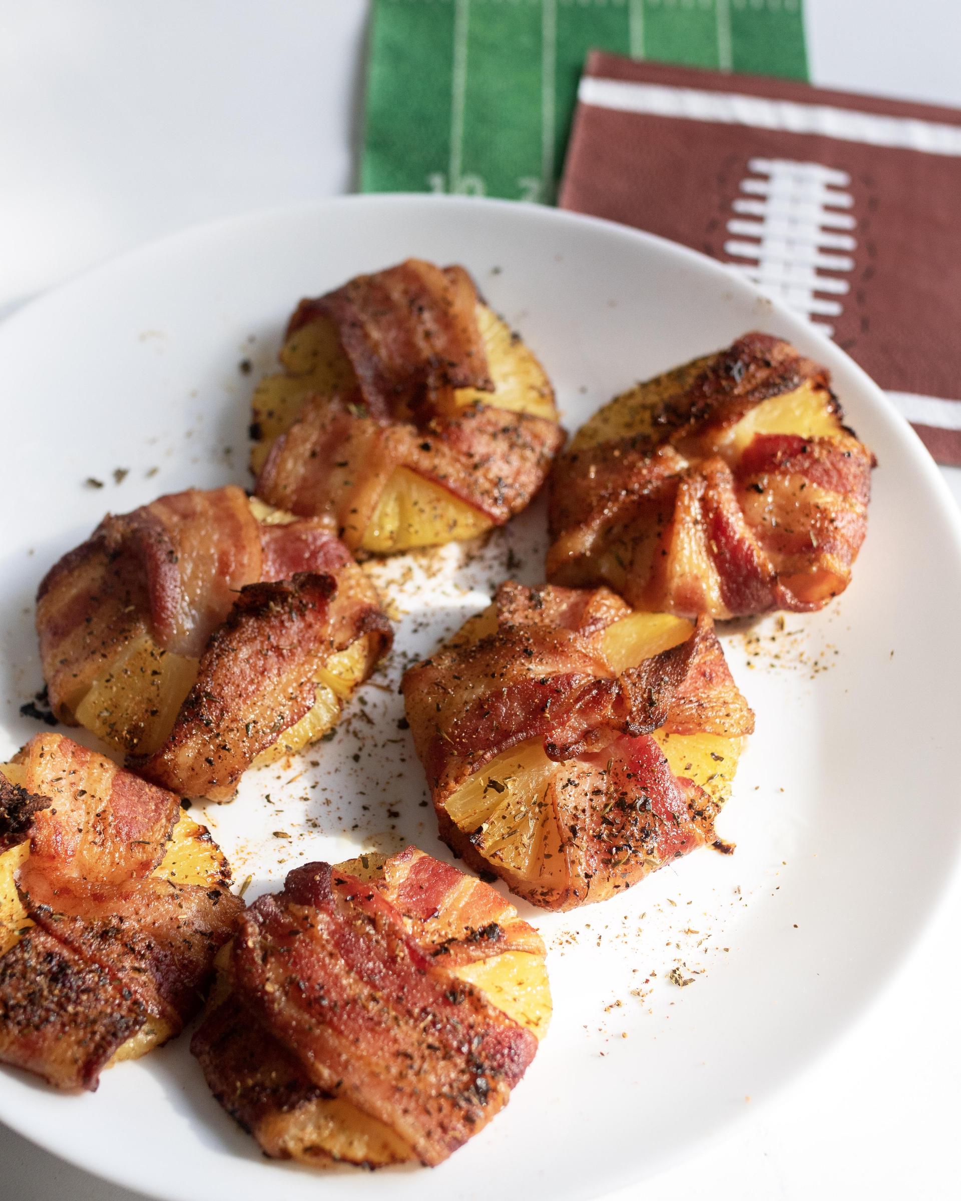 🥓 Bacon-Wrapped Cajun Pineapple Rings 🍍