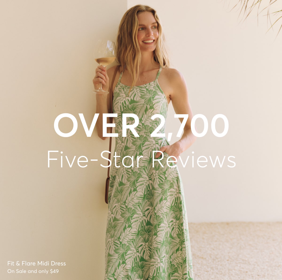 Over 2,700 Five-Star Reviews, Fit & Flare Midi Dress On Sale and only $49