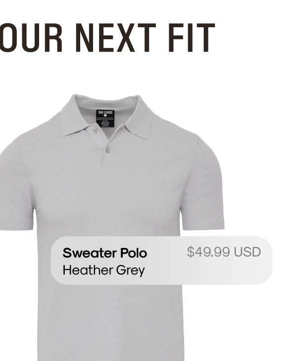 heather gray sweater polo