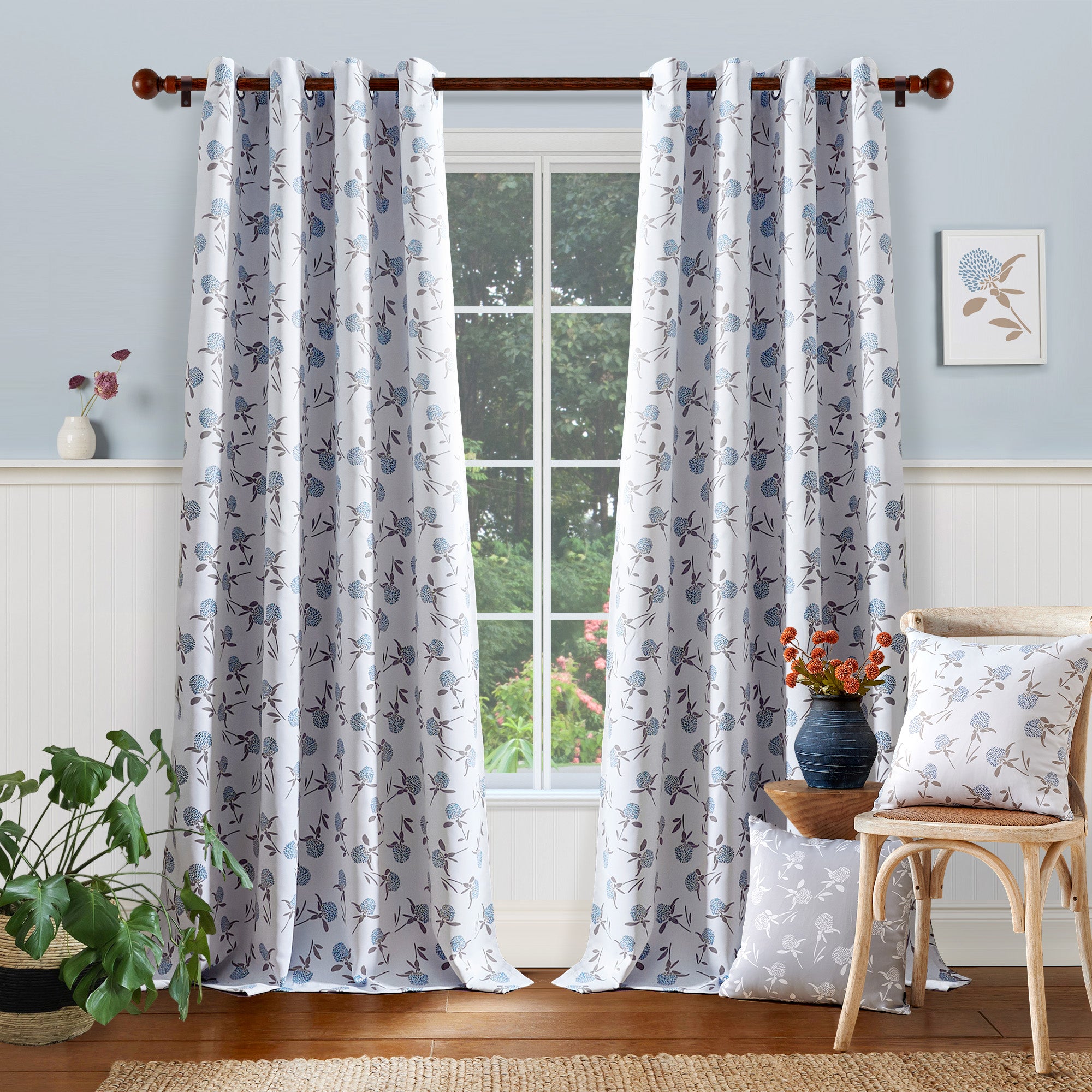 Farmhouse Happy Thermal Blackout Curtains