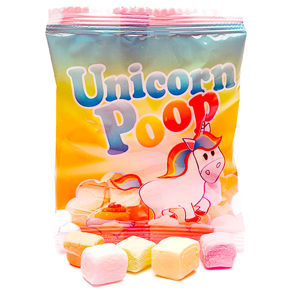 130351 - Unicorn Poop Candy Marshmallow Packs: 55-Piece Bag