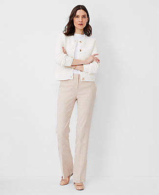 The Sophia Straight Pant in Textured Crosshatch