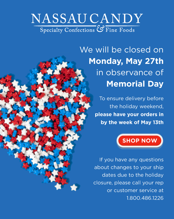 We will be closed on Monday, May 27th for Memorial Day