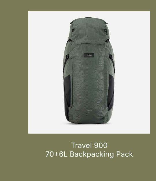 Forclaz Men's Travel 900 70+6L Backpacking Pack