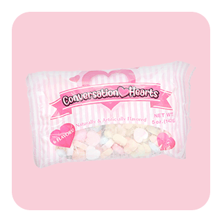 Bag of conversation hearts