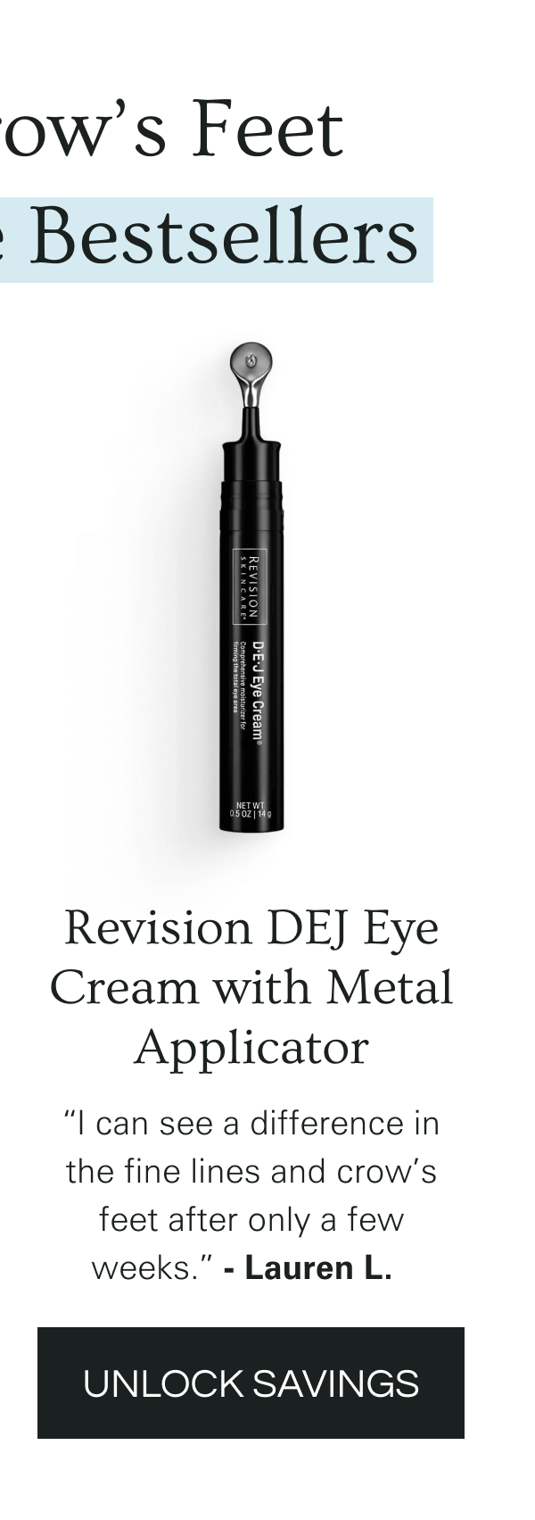 Revision DEJ Eye Cream with Metal Applicator