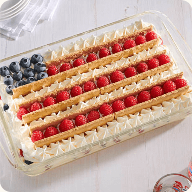 ALL-AMERICAN SUMMER BERRIES ICEBOX CAKE