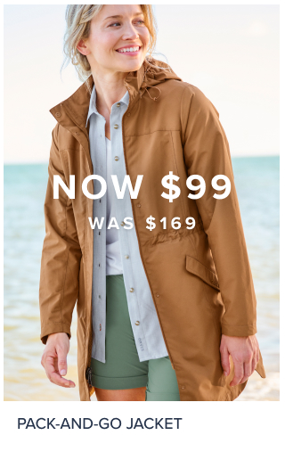 Now $99 Was $169 Pack and Go Jacket