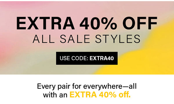 Sale on Sale Extra 40% Off All Sale Styles