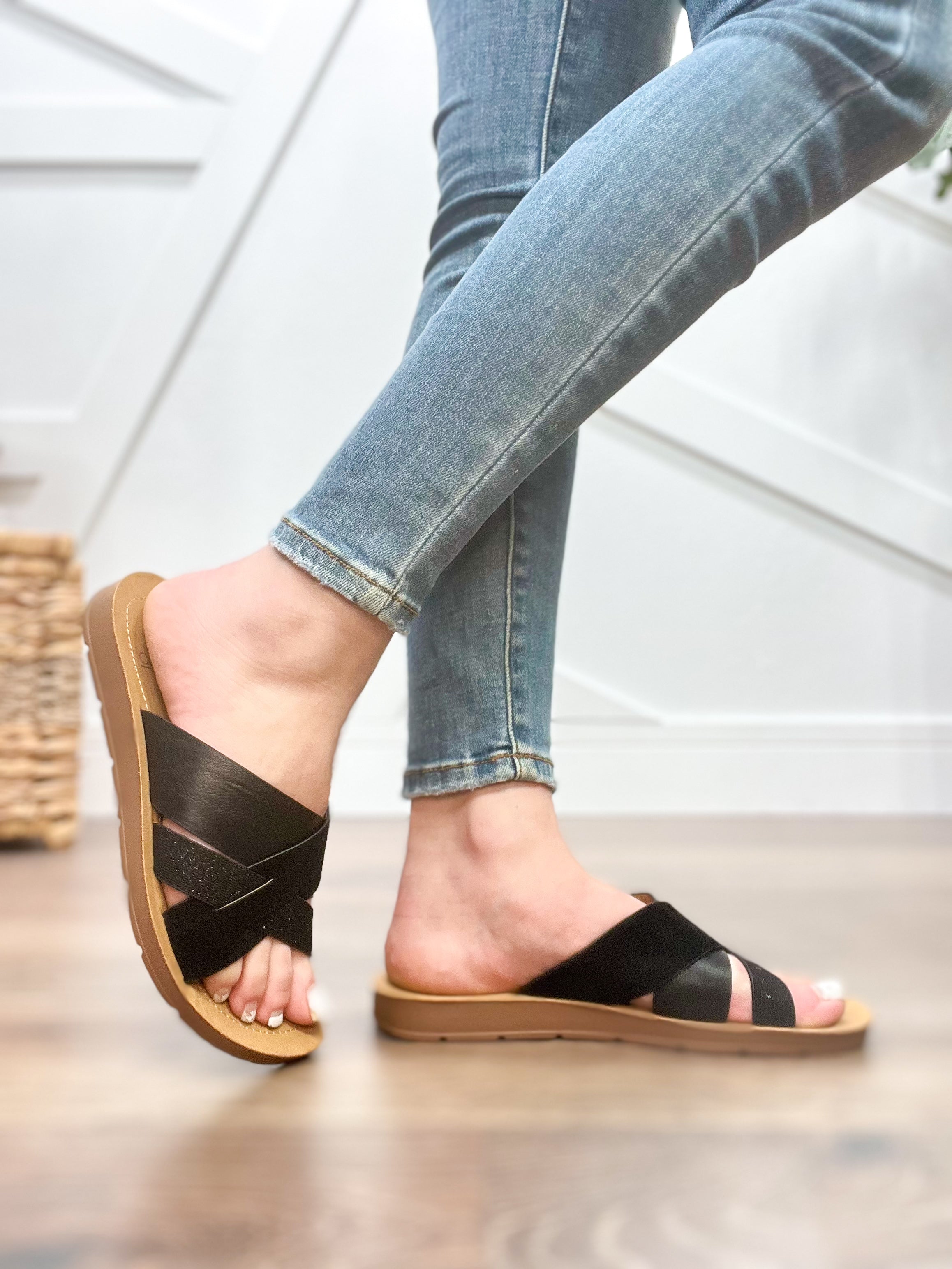 Image of Black Charm Sandals by Corkys