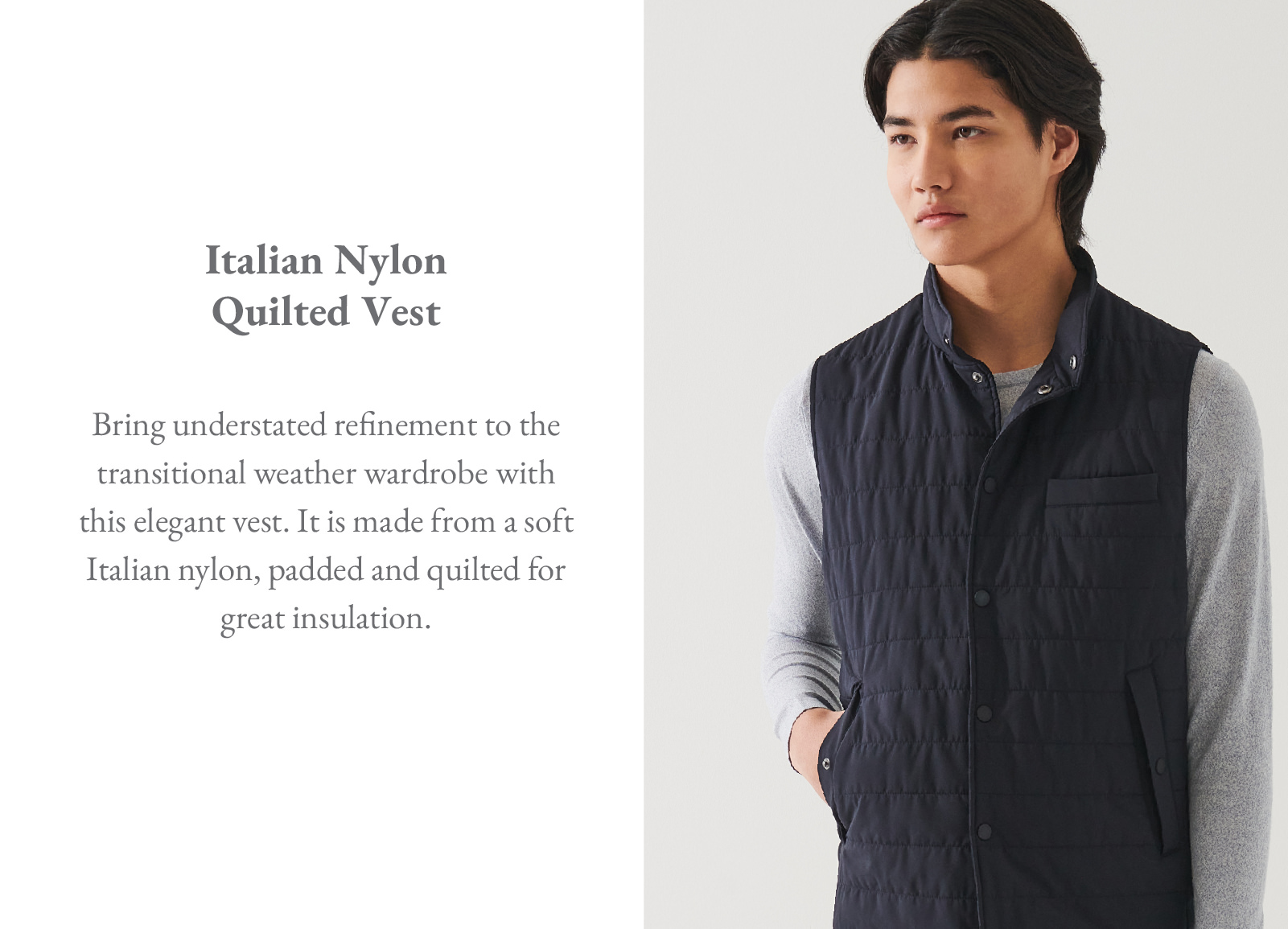 ITALIAN NYLON QUILTED VEST