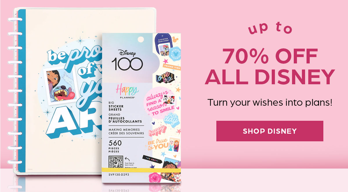 up to 70% off all disney