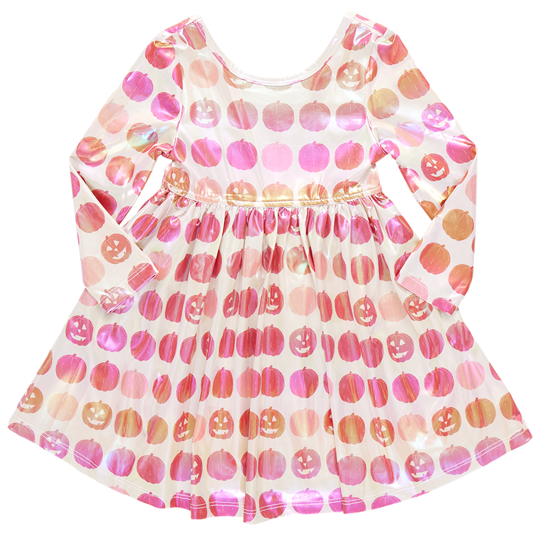 Image of Girls Lame Steph Dress - Pumpkins