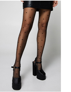 Heart Sheer Tights