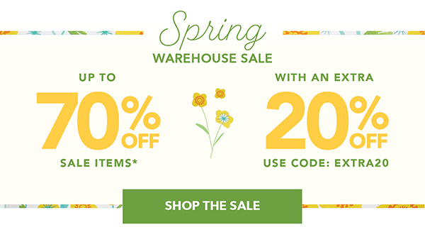 Save up to 70% off sale items + 20% off sale items!