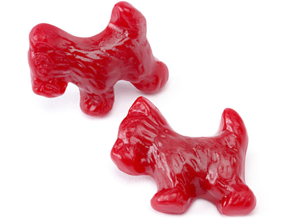 127174 - Jelly Belly Licorice Scottie Dogs - Red: 5LB Bag