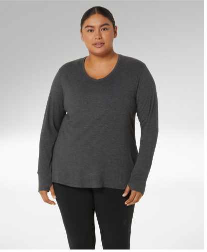 WOMEN'S LONG SLEEVE HEATHER TOP