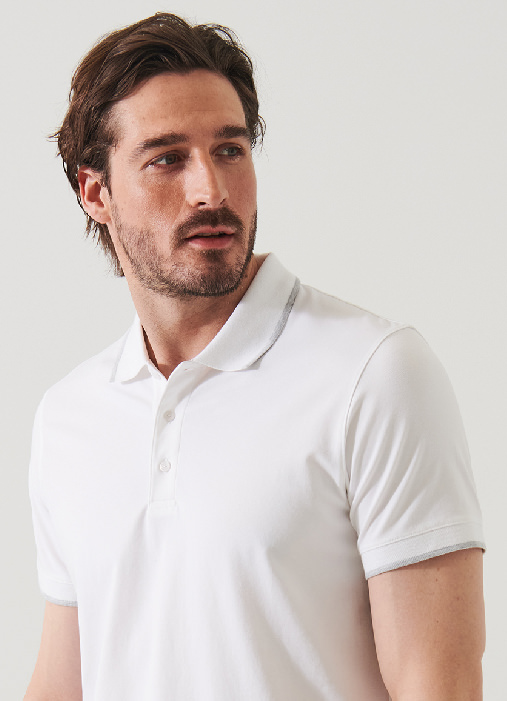 PIMA COTTON STRETCH TIPPED POLO