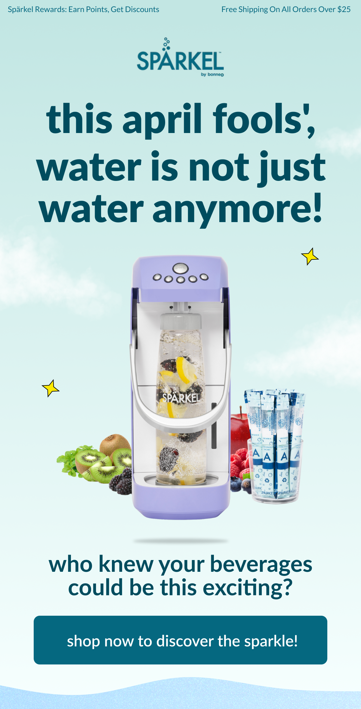 this april fools', water is not just water anymore!