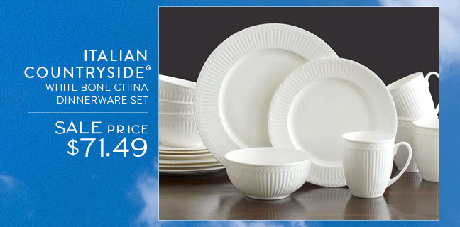 Italian Countryside® White Bone China Dinnerware Set | Sale Price $71.49