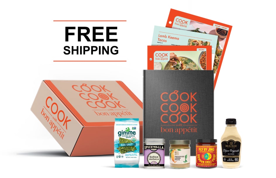 Get free shipping, recipe cards, five curated, shelf-stable ingredients, and more.