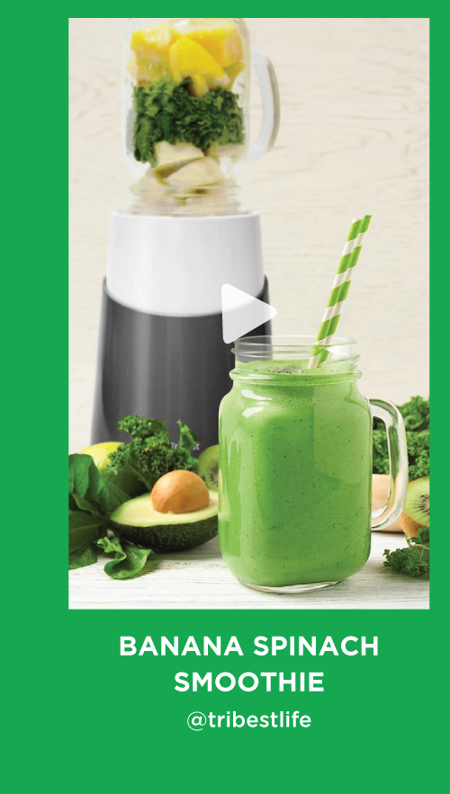 Banana spinach smoothie @tribestlife