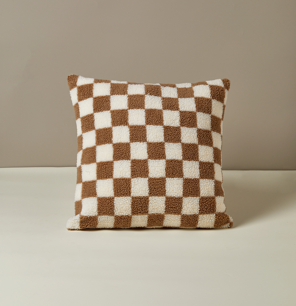 Checkered Teddy Pillow