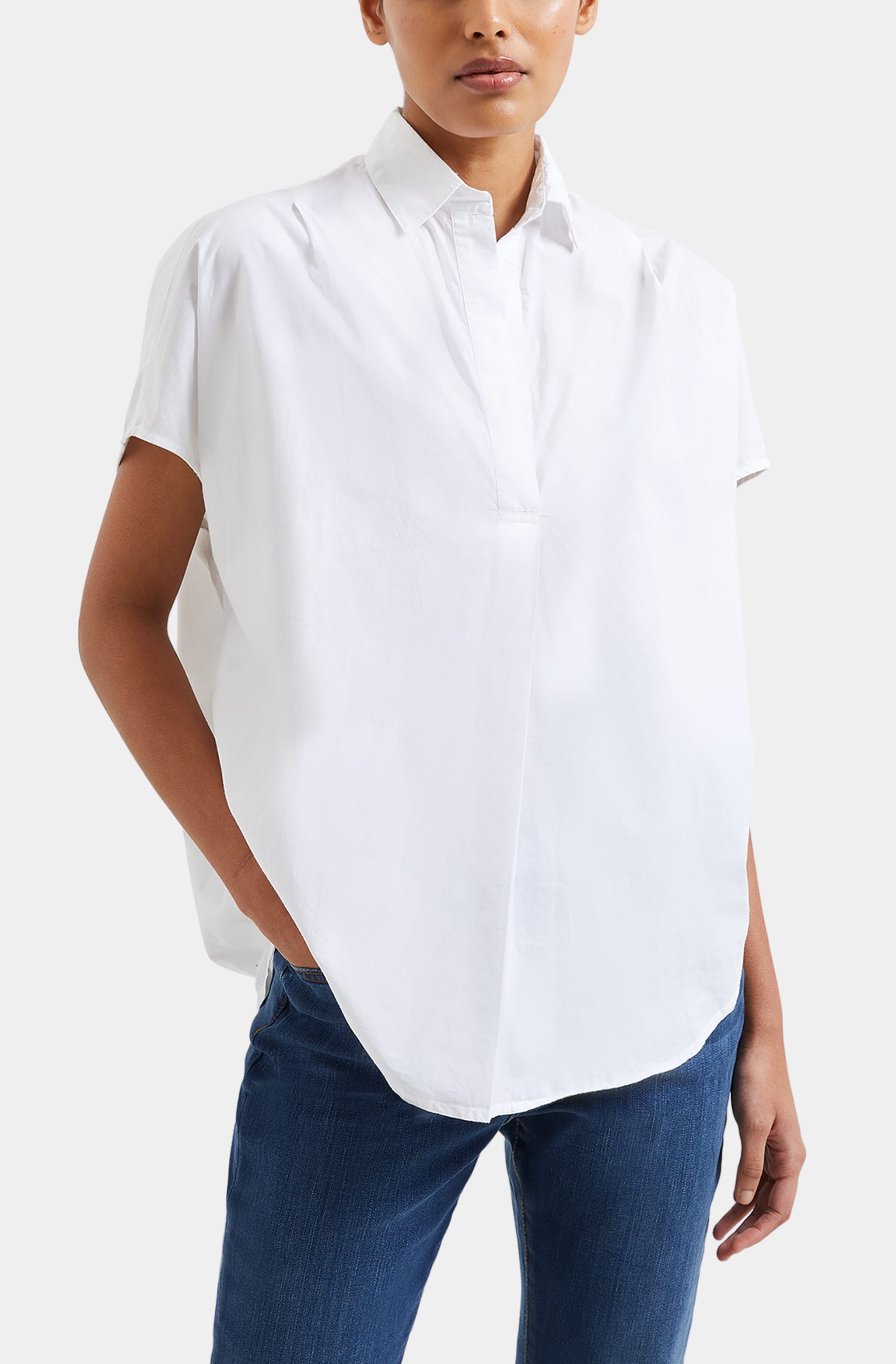 Image of Poplin Shirting Popover Short Sleeve