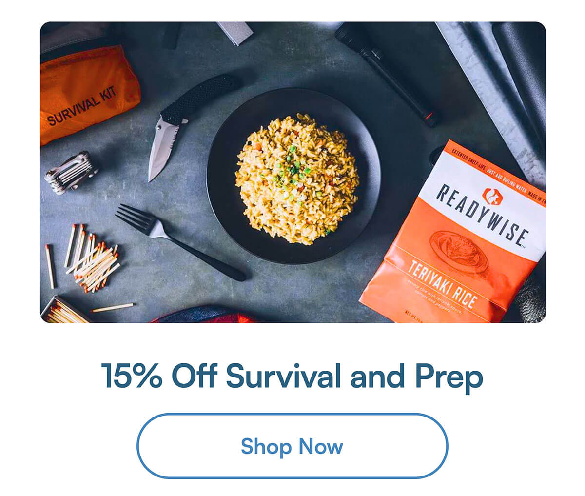 15% Off survival and prep