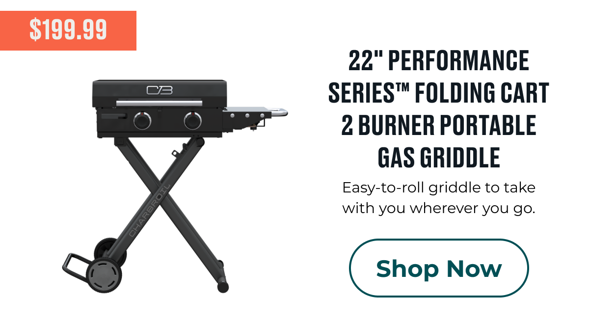 Shop 22" Performance Series™ Folding Cart 2-Burner Portable Gas Griddle