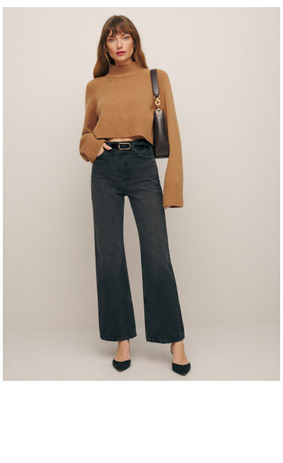 Wilder High Rise Wide Leg Cropped Jeans